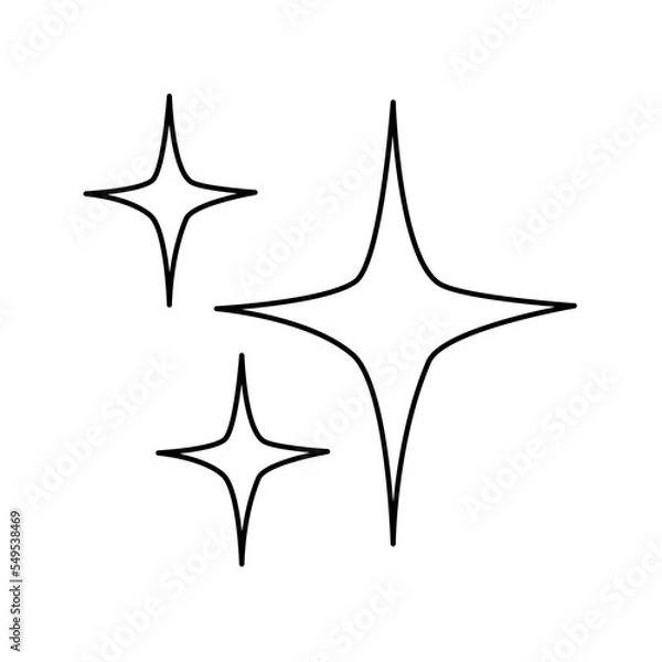 Fototapeta glittering flashes of sparkles vector symbol