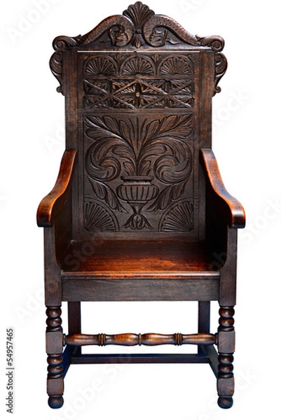 Obraz Dark oak armchair throne