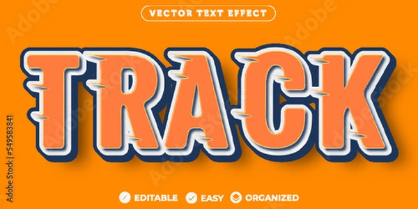 Fototapeta Track Text Effect,Fully Editable Font Text Effect