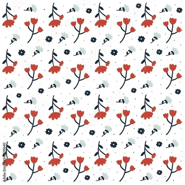 Obraz Floral Seamless Pattern. Cute pattern in small flower. seamless pattern vector design for fashion,fabric.