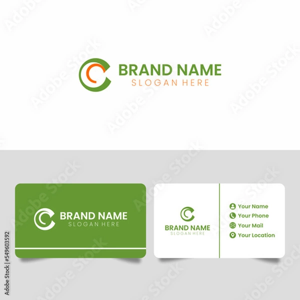 Fototapeta Abstract of your company branding logo, with the initial letter 'C' with circle geometry