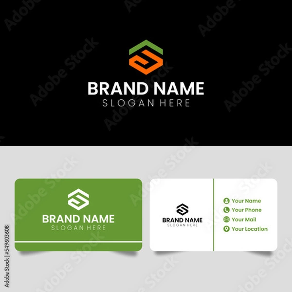 Fototapeta Abstract logo with geometry icon, for your brand