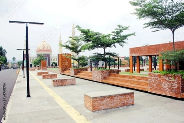 Obraz View of the Majalengka Grand Mosque, located in Majalengka, West Java, Indonesia.