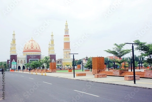 Obraz View of the Majalengka Grand Mosque, located in Majalengka, West Java, Indonesia.
