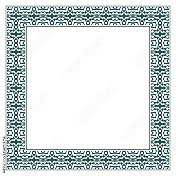 Fototapeta Vintage ornamental vector frame. Vector illustration template for design