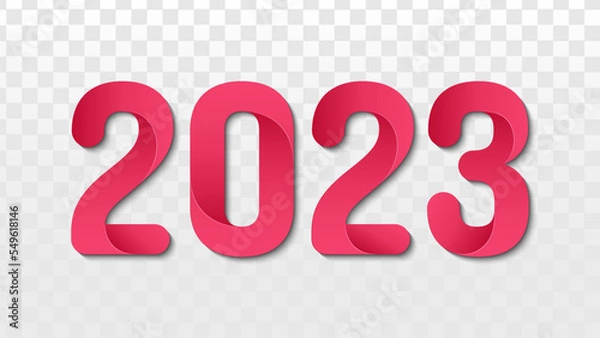 Obraz Elegant New Year 2023 With Transparent Background