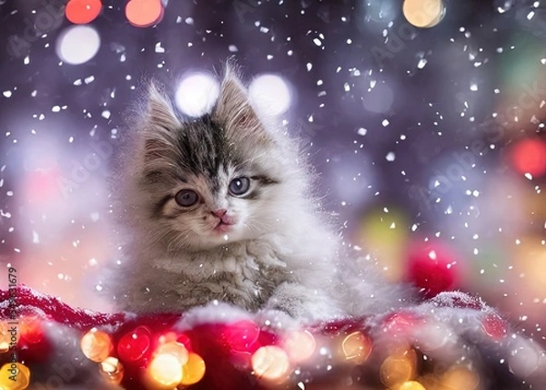 Fototapeta Winter Kitty