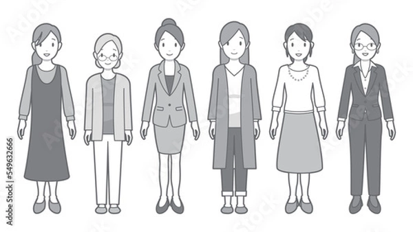 Fototapeta 女性のベクターイラスト