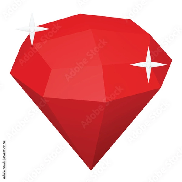 Obraz Diamond 3d rendering isometric icon.