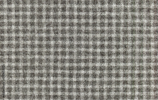 Fototapeta Expensive men's suit fabric. Elegant Beige cashmere background texture close-up. Virgin wool extra fine. Tweed in Brown Check. High resolution.