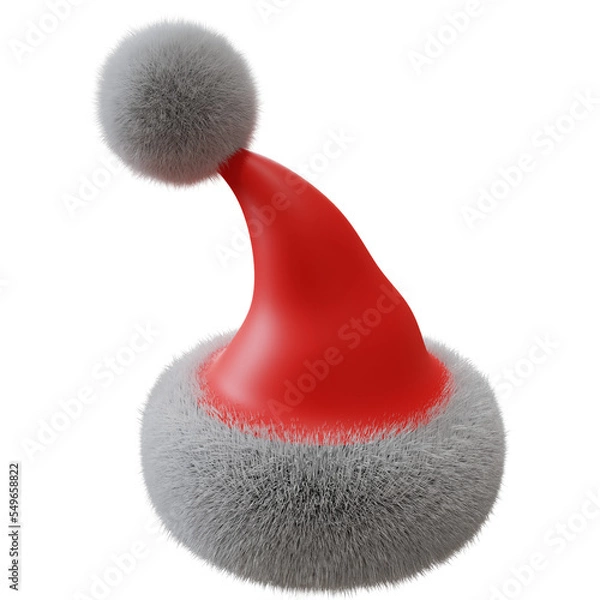 Fototapeta Santa Claus hat in 3d render