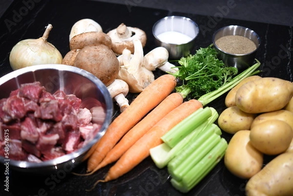 Obraz Beef Stew Ingredients