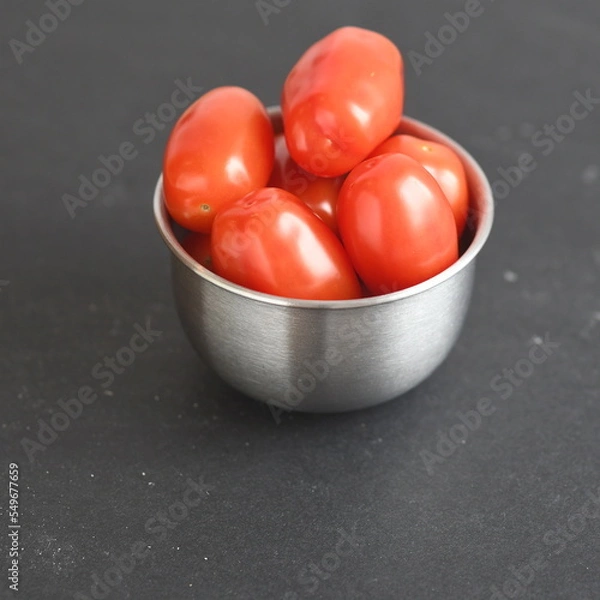 Obraz Cherry Tomatoes grey background