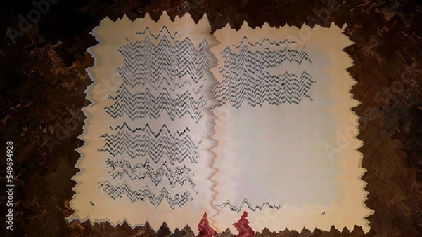 Obraz Abstract background with wave filter, inside it was the color of an ancient paper.