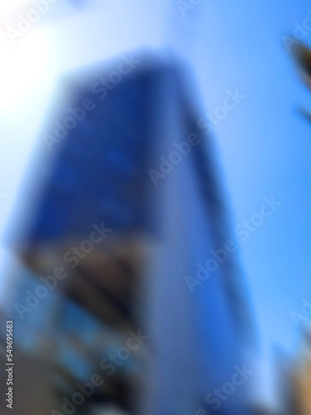 Obraz Abstract blurred background with the main composition of the color sky blue.