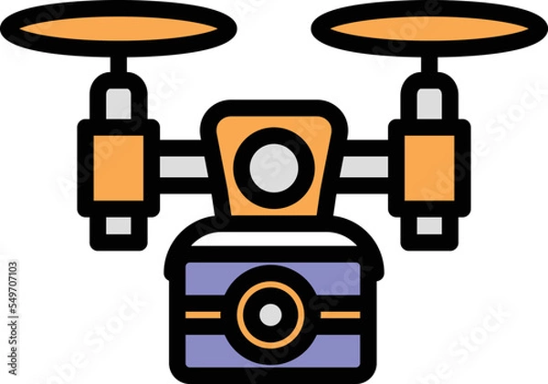 Fototapeta Drone Camera Vector Icon
