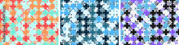 Fototapeta Beautiful and colorful vector pattern. Seamless vector pattern. Textile and fabric pattern. Simple and Stylish pattern.