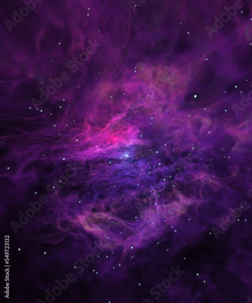Obraz starry night sky purple space background