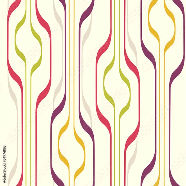 Fototapeta Retro stylized seamless pattern