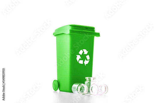 Fototapeta Trash recycle. Bin container for disposal garbage waste and save