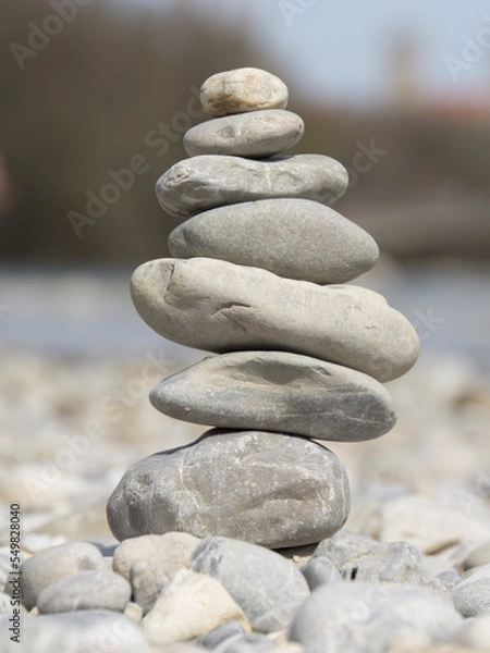 Fototapeta stack of pebbles