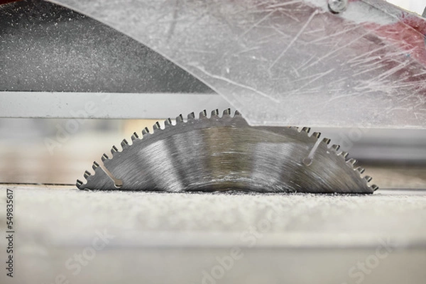 Obraz Close-up circular saw for cutting material in production