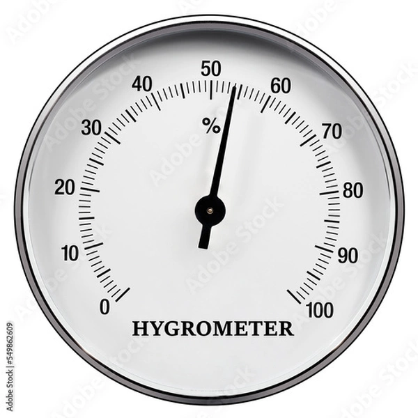 Obraz Hygrometer mit Analog Anzeige Messinstrument Messgerät für Luft Luftfeuchtigkeit Feuchtigkeit Prozent 