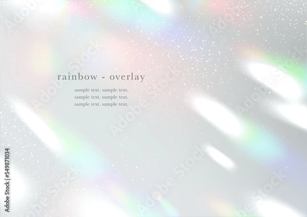 Obraz 銀色のレインボーオーバーレイのエレガントな背景フレーム
