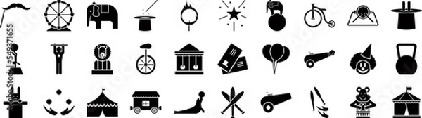 Obraz Circus icons collection vector illustration design