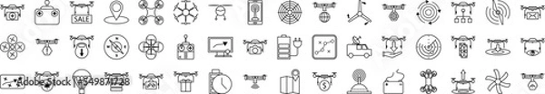 Obraz Drone business icons collection vector illustration design