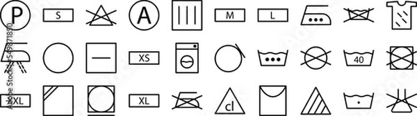 Obraz Laundry icons collection vector illustration design
