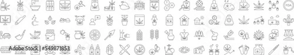 Obraz Marijuana icons collection vector illustration design