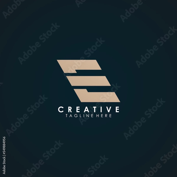 Obraz Abstract corporate branding logo design template, with initial E letter