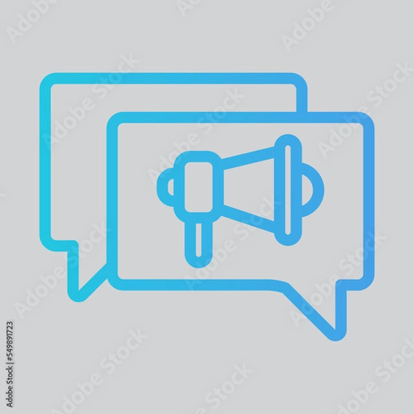 Fototapeta Conversation marketing icon in gradient style, use for website mobile app presentation