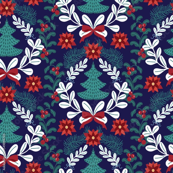 Obraz christmas retro pattern