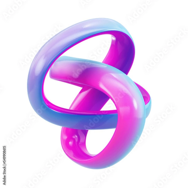 Obraz Abstract geometry form isolated on background. 3d rendering