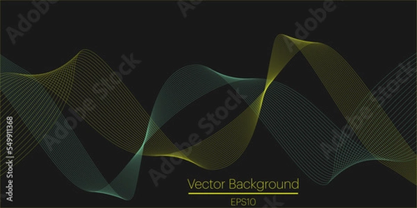 Obraz Modern unique Colorful design Vector line art Background