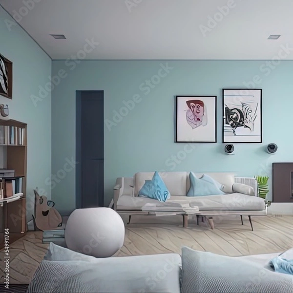 Fototapeta modern concept interior, living room