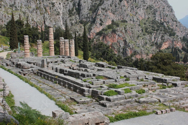 Fototapeta Ancient temple of Apollo at Delphi, Greece