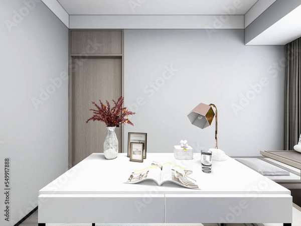 Obraz 3D rendering, business office, study design