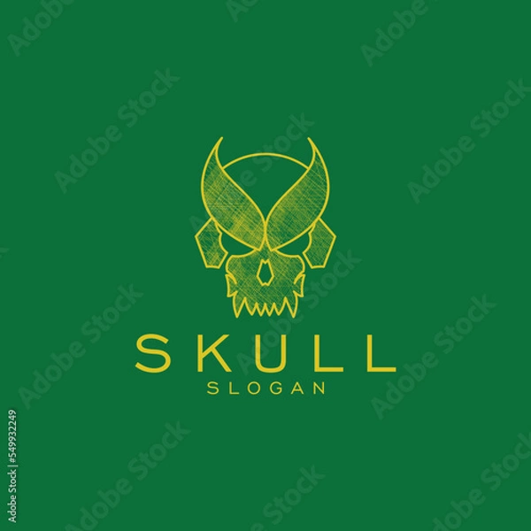 Obraz Skull menggambar dalam vintage