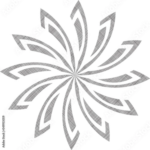 Fototapeta abstract black and white pattern, flower design