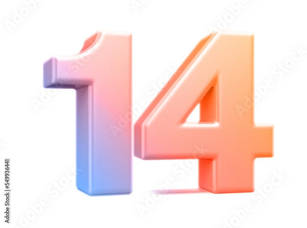 Fototapeta 3d gradient number 14