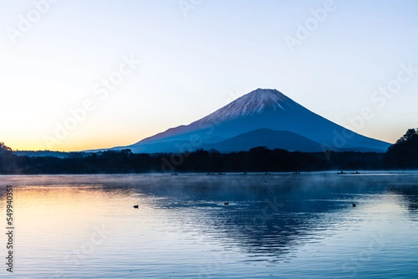 Fototapeta 精進湖からの富士山