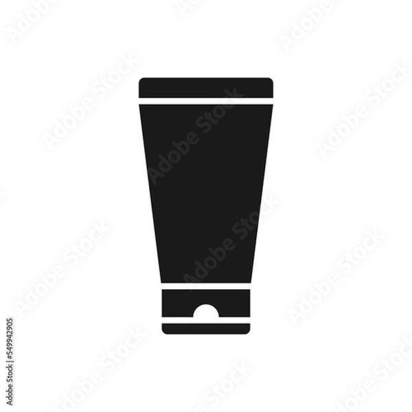 Obraz Sunscreen icon silhouette .design template vector illustration
