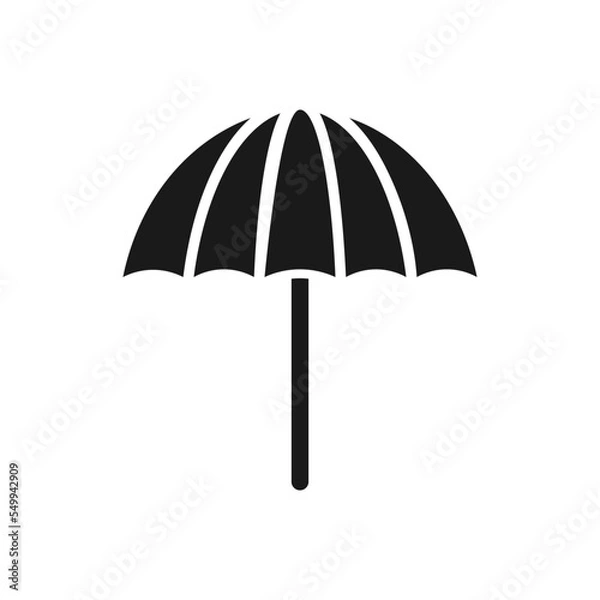 Obraz Umbrella icon silhouette .design template vector illustration