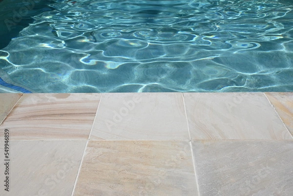 Obraz Sandstone tile and pool