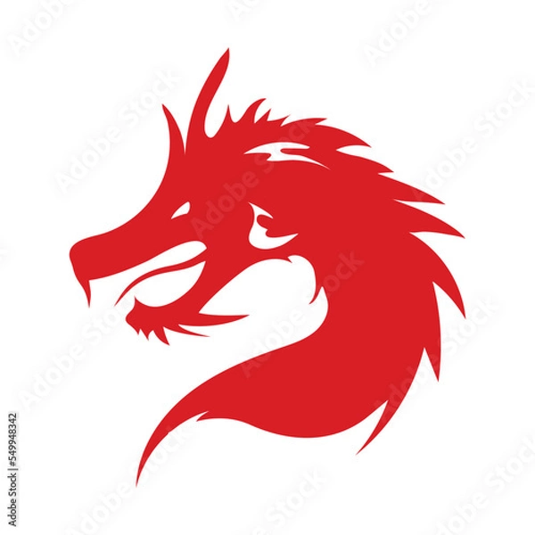 Obraz dragon head logo