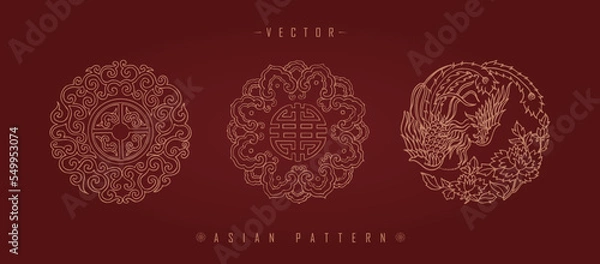 Obraz Chinese traditional decorative pattern