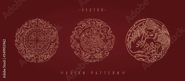 Obraz Chinese traditional decorative pattern